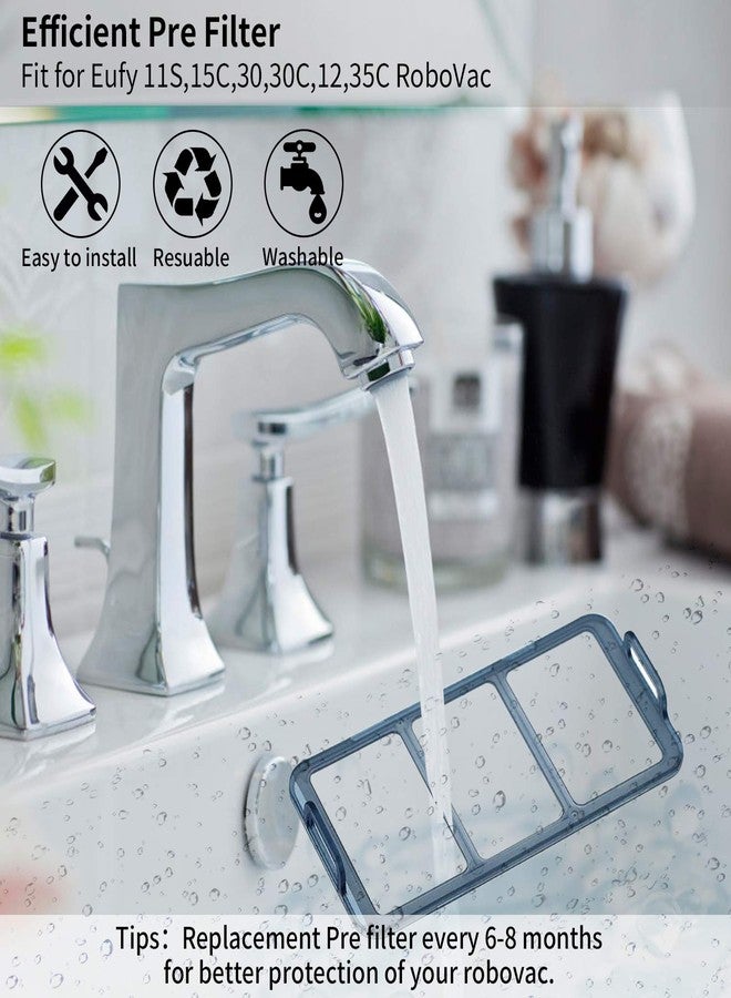 LesinaVac Eufy Replacement Parts Kit for RoboVac 11S, 30, 30C, 15C, 12, 35C - Robot Vacuum Cleaner Accessory Kit: 6 Filters, 6 Side Brushes, 1 Main Brush, 1 Pre-Filter - Image 4